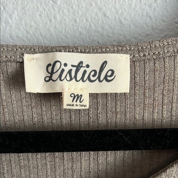 Beige Ribbed Two-Piece Set - Picture 2 of 4